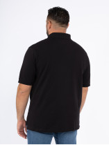 Polo Noir Maille Piquée Tommy Hilfiger Grande Taille