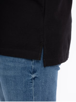 Polo Noir Maille Piquée Tommy Hilfiger Grande Taille