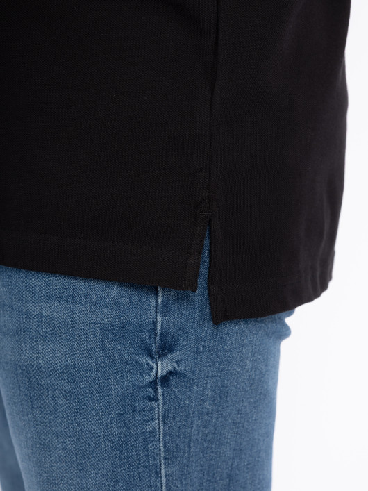 Polo Noir Maille Piquée Tommy Hilfiger Grande Taille