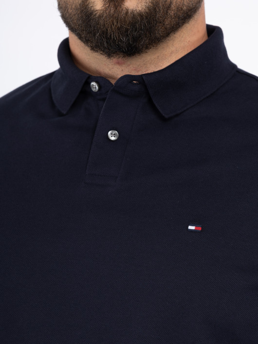 Polo Bleu Marine Maille Piquée Tommy Hilfiger Grande Taille