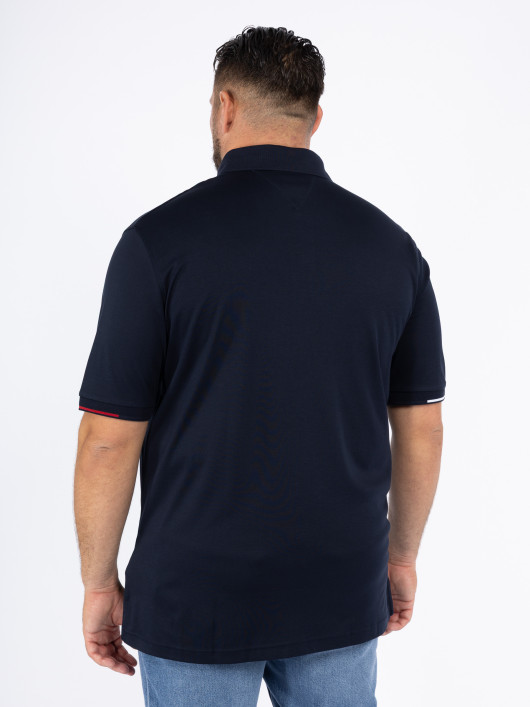 Polo Bleu Marine Mailles Interlock Tommy Hilfiger Grande Taille