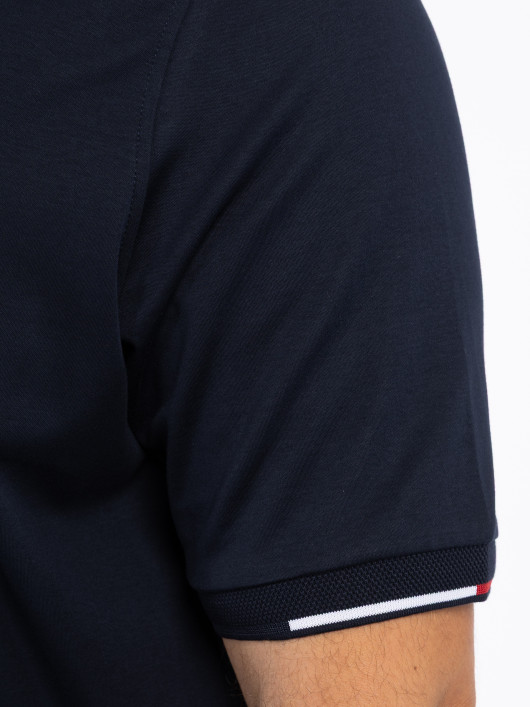 Polo Bleu Marine Mailles Interlock Tommy Hilfiger Grande Taille