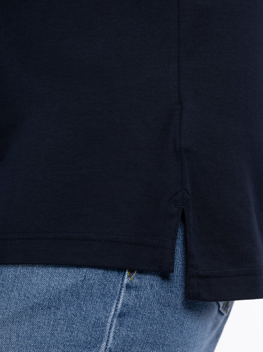 Polo Bleu Marine Mailles Interlock Tommy Hilfiger Grande Taille