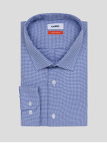 Chemise Capel Privé bleu et blanche pieds de poule
