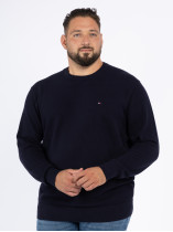 pull bleu marine col rond tommy hilfiger
