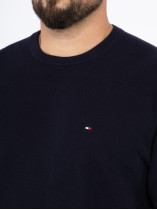 Pull Bleu Marine Maille Structuré Grande Taille