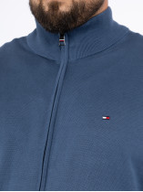 Cardigan Jersey Bleu Zippé Tommy Hilfiger Grande Taille