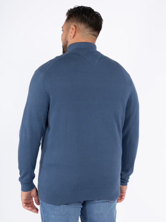 Cardigan Jersey Bleu Zippé Tommy Hilfiger Grande Taille