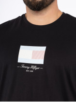 Tee-shirt Noir Drapeau Tommy Hilfiger Grande Taille