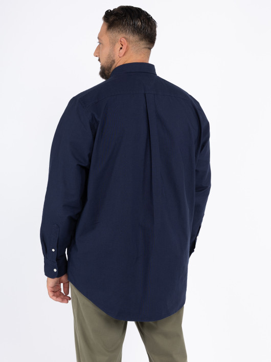 Chemise Oxford Bleue Marine Tommy Hilfiger Grande Taille