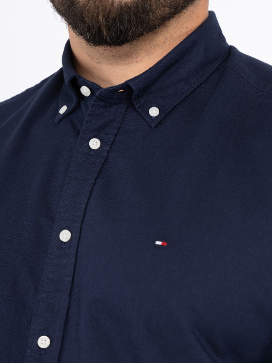 Chemise Oxford Bleue Marine Tommy Hilfiger Grande Taille