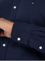 Chemise Oxford Bleue Marine Tommy Hilfiger Grande Taille