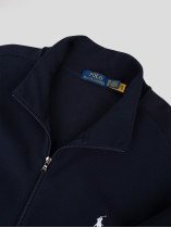 Sweat Zippé Col Droit Bleu Marine Ralph Lauren Grande Taille  - Capelstore