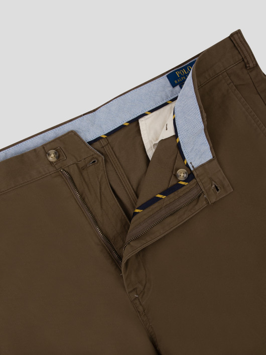 Pantalon Coupe Droite Marron Ralph Lauren Grande Taille