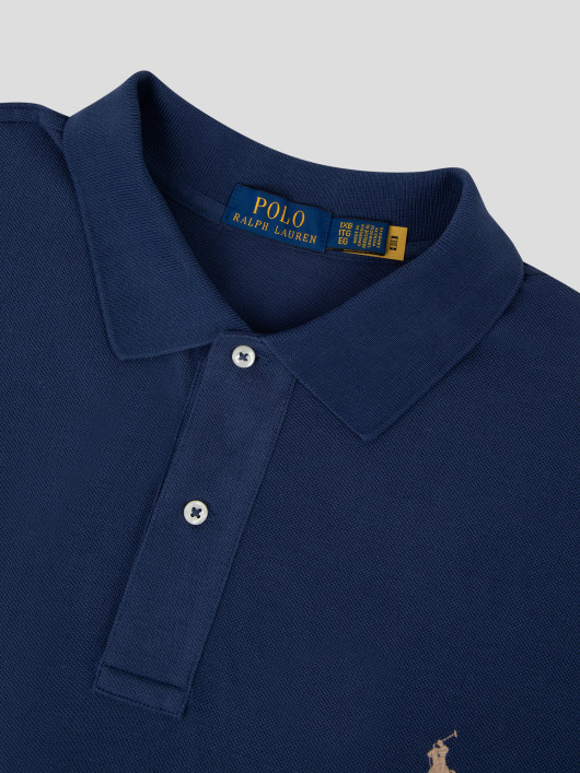 Polo Manches Courtes Bleu Marine Ralph Lauren Grande Taille