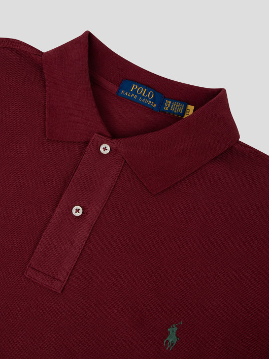 Polo Manches Courtes Bordeaux Ralph Lauren Grande Taille