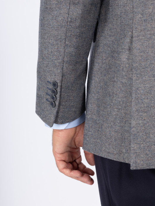 Veste à Chevrons Bleus Pal Zileri Grande Taille