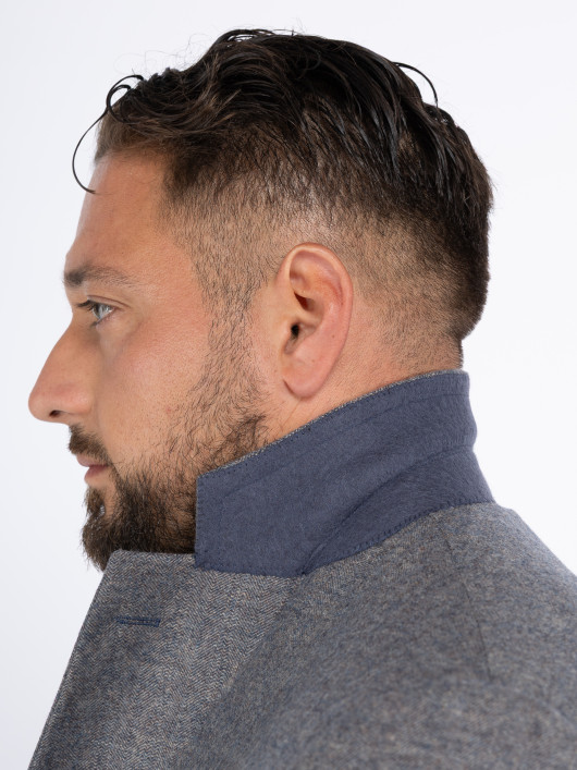 Veste à Chevrons Bleus Pal Zileri Grande Taille