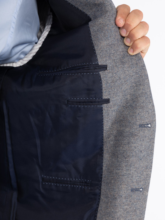 Veste à Chevrons Bleus Pal Zileri Grande Taille