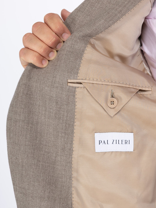 Veste en Laine Camel Pal Zileri Grande Taille