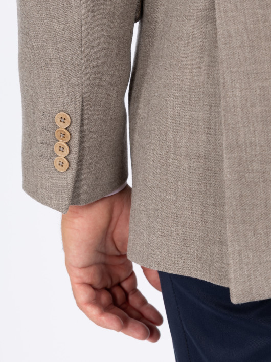 Veste en Laine Camel Pal Zileri Grande Taille