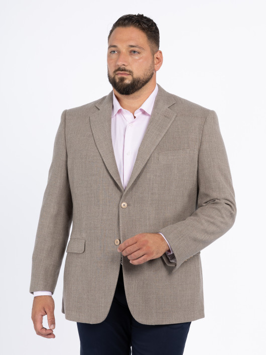 Veste en Laine Camel Pal Zileri Grande Taille