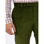 Pantalon Grant en Velours Vert Foret Capel Grande Taille
