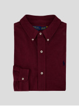 Chemise En Maille Piqué Bordeaux  Grande Taille