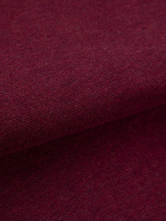 Chemise En Maille Piqué Bordeaux  Grande Taille
