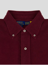 Chemise En Maille Piqué Bordeaux  Grande Taille