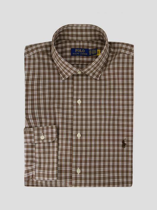 Chemise A Carreaux Marron Grande Taille