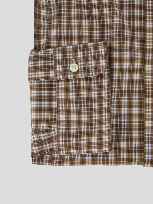 Chemise A Carreaux Marron Grande Taille