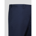 Pantalon En Coton Bleu Marine Grande Taille