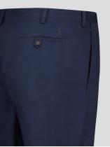 Pantalon En Coton Bleu Marine Grande Taille