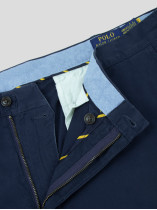 Pantalon En Coton Bleu Marine Grande Taille