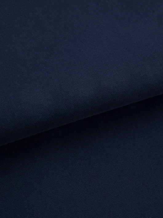 Pantalon En Coton Bleu Marine Grande Taille