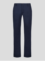 Pantalon En Coton Bleu Marine Grande Taille