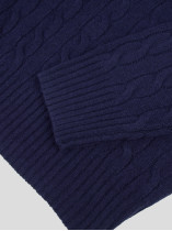 Pull En Cachemire Bleu Marine Grande Taille