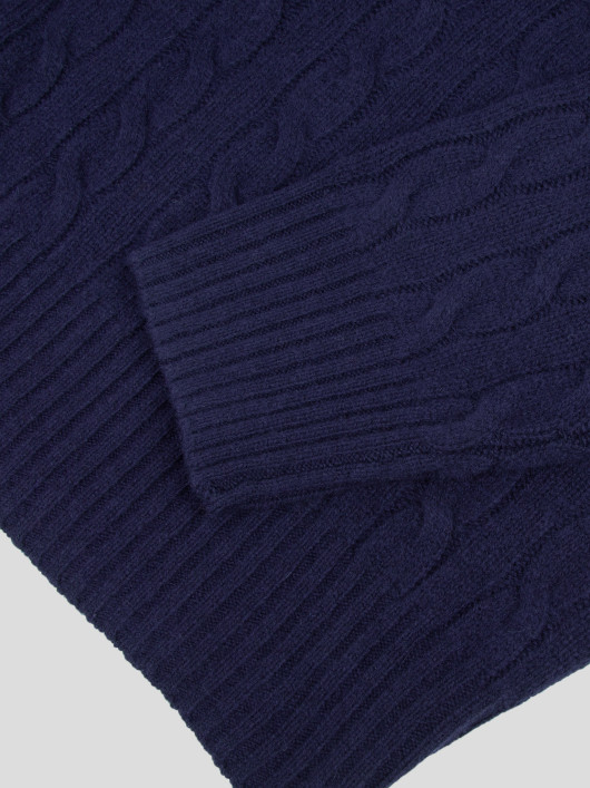 Pull En Cachemire Bleu Marine Grande Taille