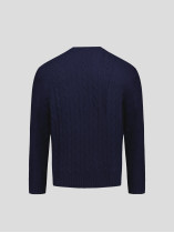 Pull En Cachemire Bleu Marine Grande Taille