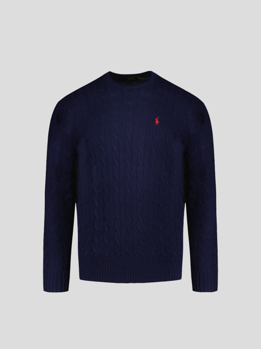 Pull En Cachemire Bleu Marine Grande Taille