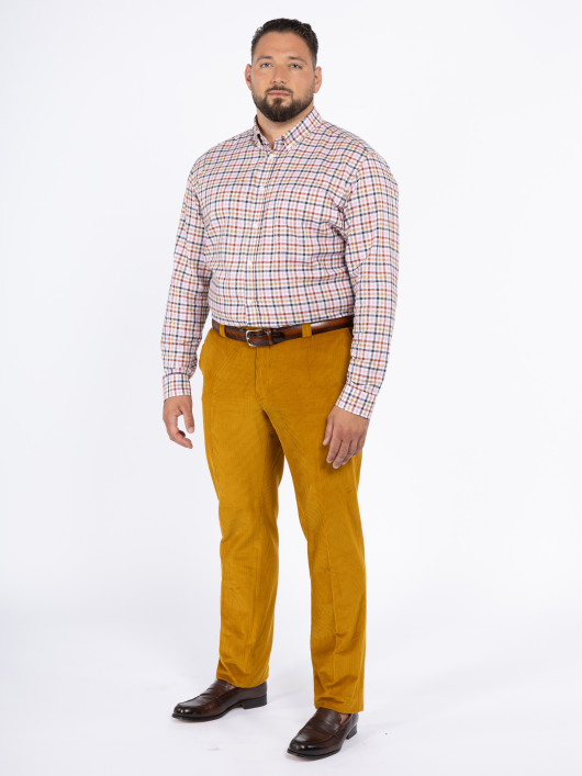 Pantalon Grant En Velours Ocre Capel