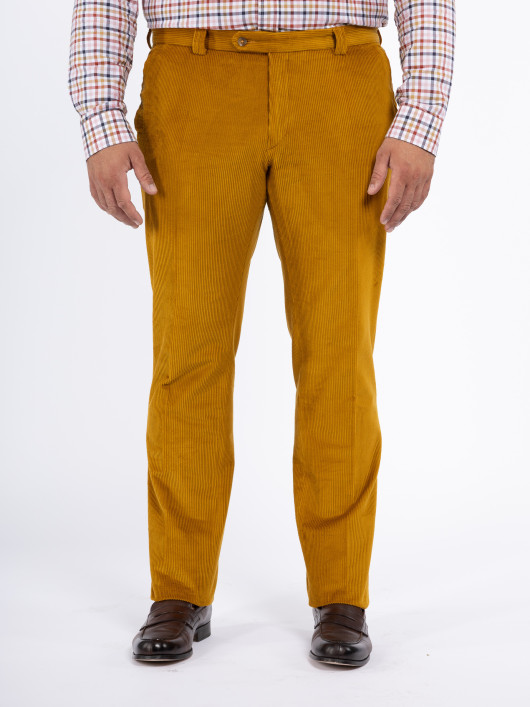 Pantalon Grant En Velours Ocre Capel