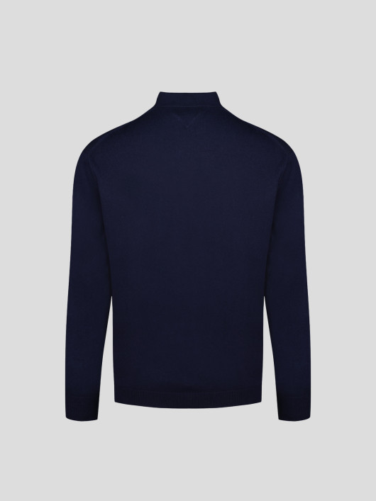 Pull Col Polo Bleu Marine Grande Taille