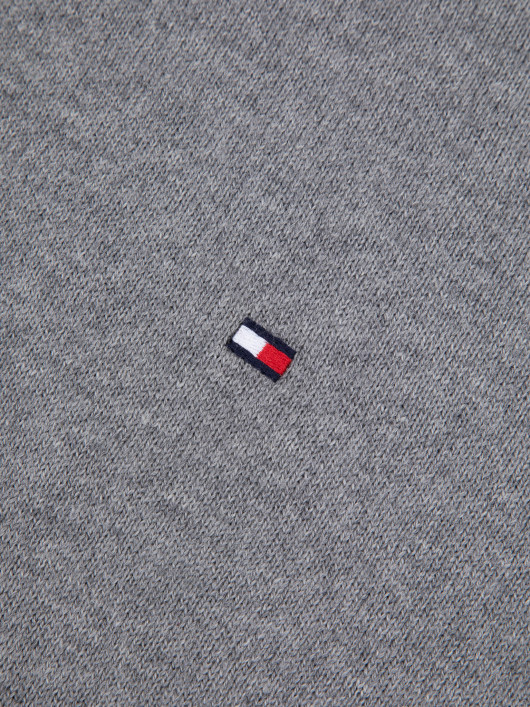 Pull Col Polo Gris Grande Taille