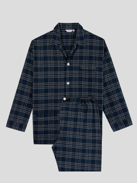 Pyjama Carreaux en Flanelle Grande Taille