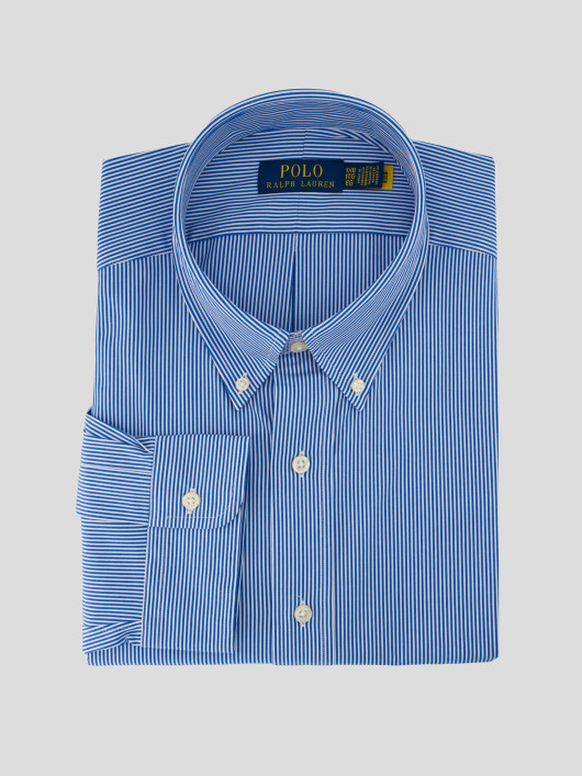 Chemise A Rayures Grande Taille Bleu Ralph Lauren