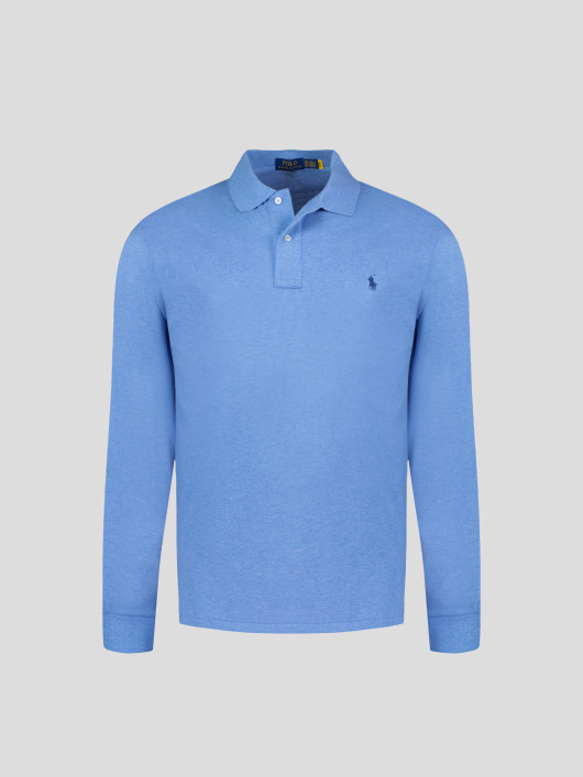 Polo Manches Longues Grande Taille Bleu Ralph Lauren