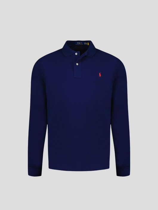 Polo Manches Longues Grande Taille Marine Ralph Lauren