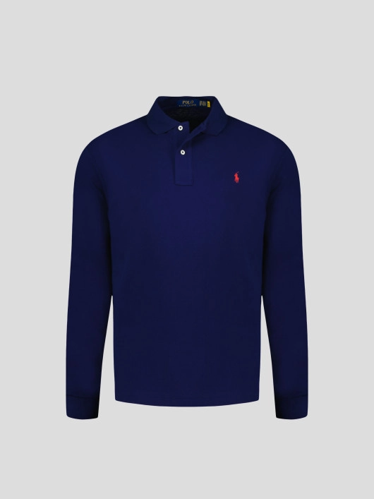 Polo Manches Longues Grande Taille Marine Ralph Lauren